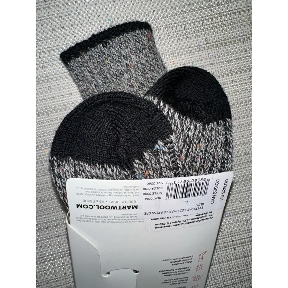 SmartWool L Unisex Everyday Cozy Waffle Press Crew Light Cushion Merino Socks